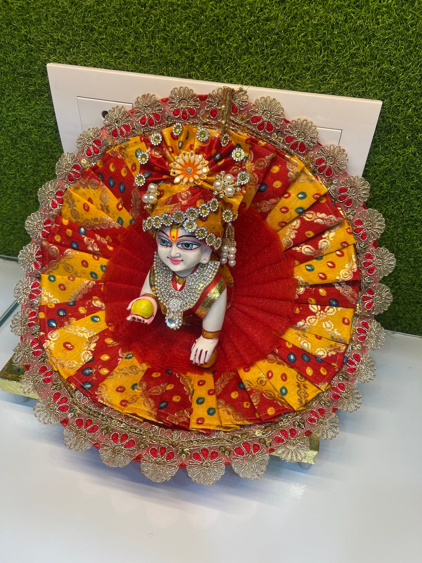 Falgun Special Poshak for Laddu Gopal Ji
