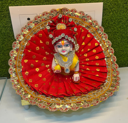Heavy Lace Poshak for Laddu Gopal Ji