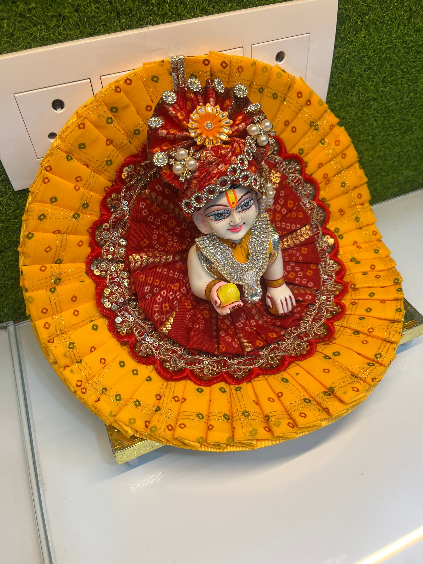 Falgun Special Bhandej Poshak for Thakurji