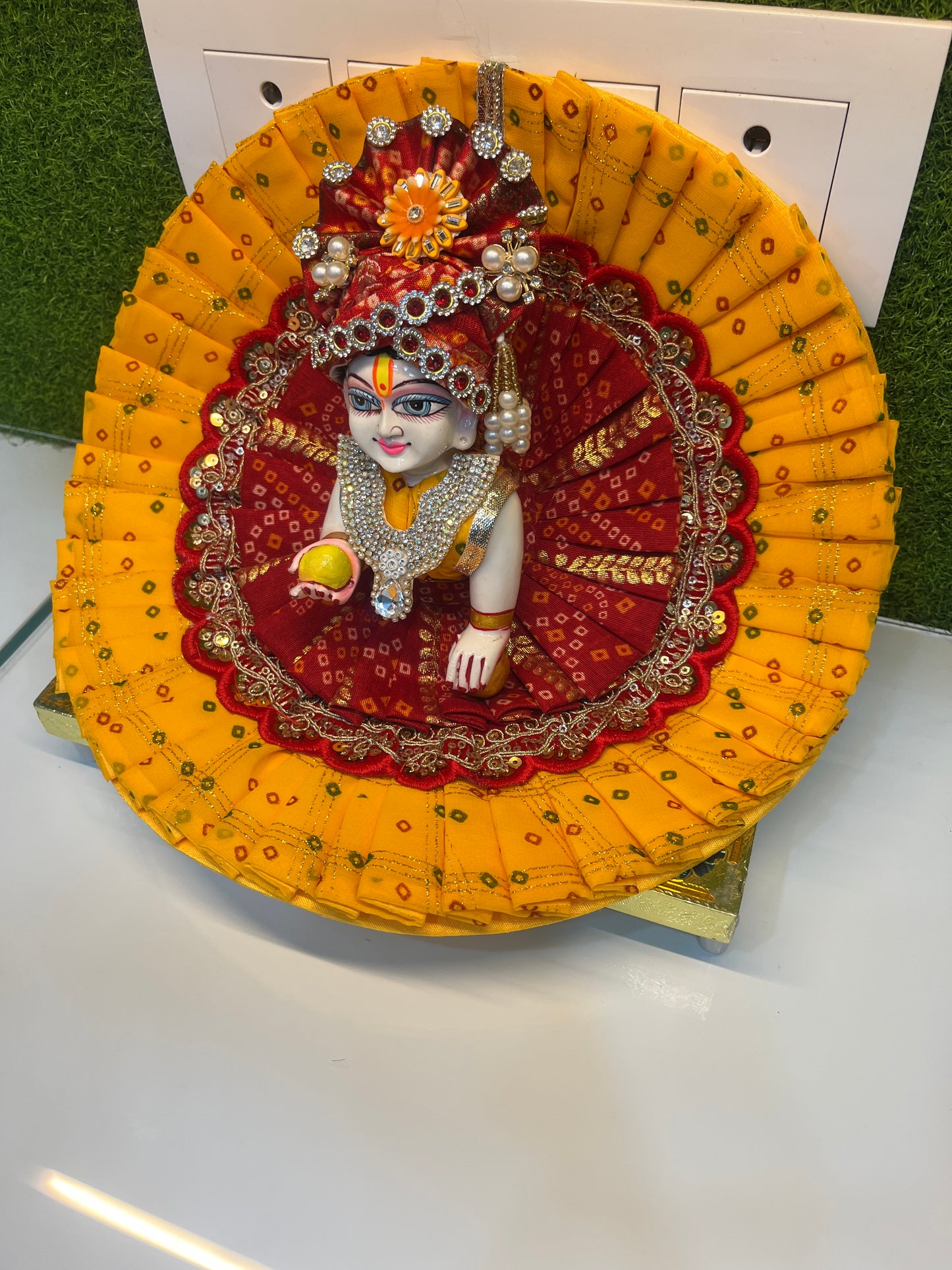 Falgun Special Bhandej Poshak for Thakurji