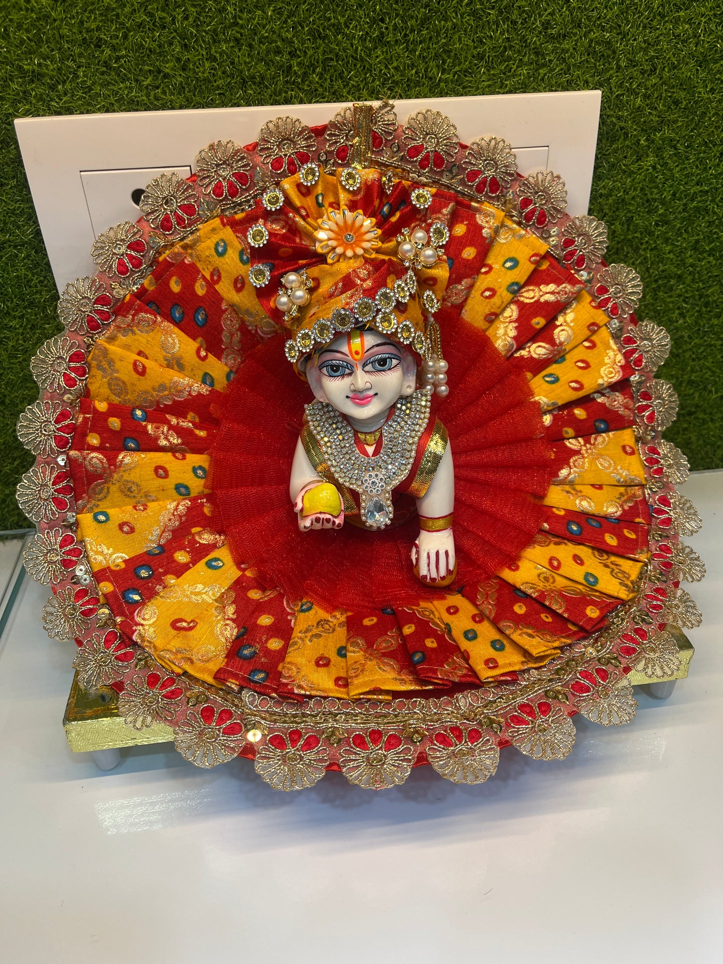 Falgun Special Poshak for Laddu Gopal Ji