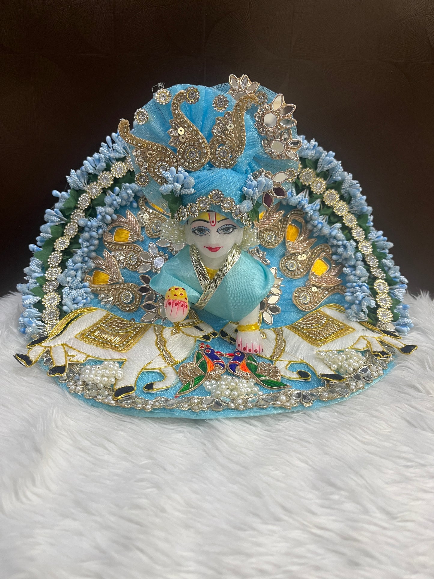 Janmashtmi Special Cow Pattern Dress for Laddu Gopal Ji
